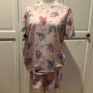 Disney Pink and Blue Stitch Pajama Set